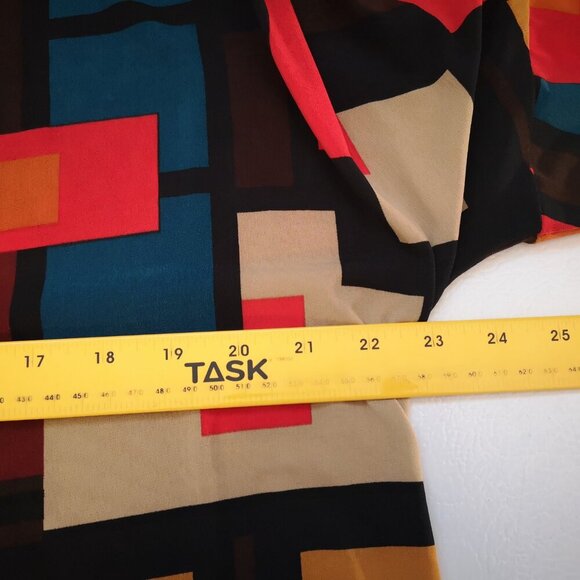 I.N. Studio Ladies Size 1X Cowl Neck Multi Colored Blouse - Picture 7 of 9